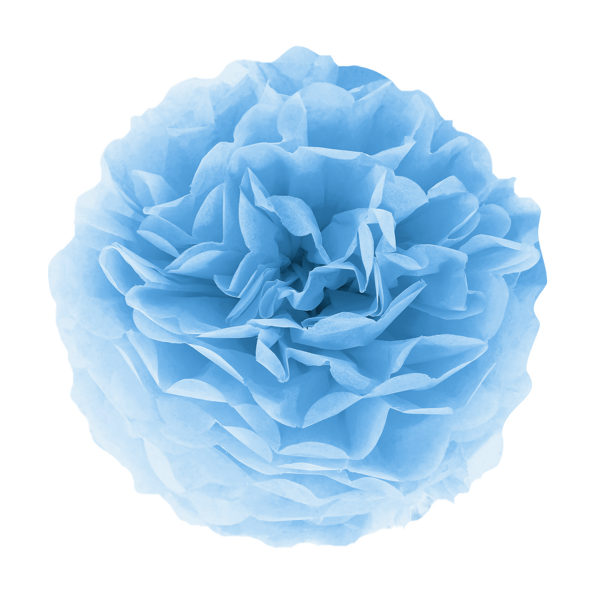 Papieren Pompon Lichtblauw 25 cm – Tissuepapier Feestdecoratie
