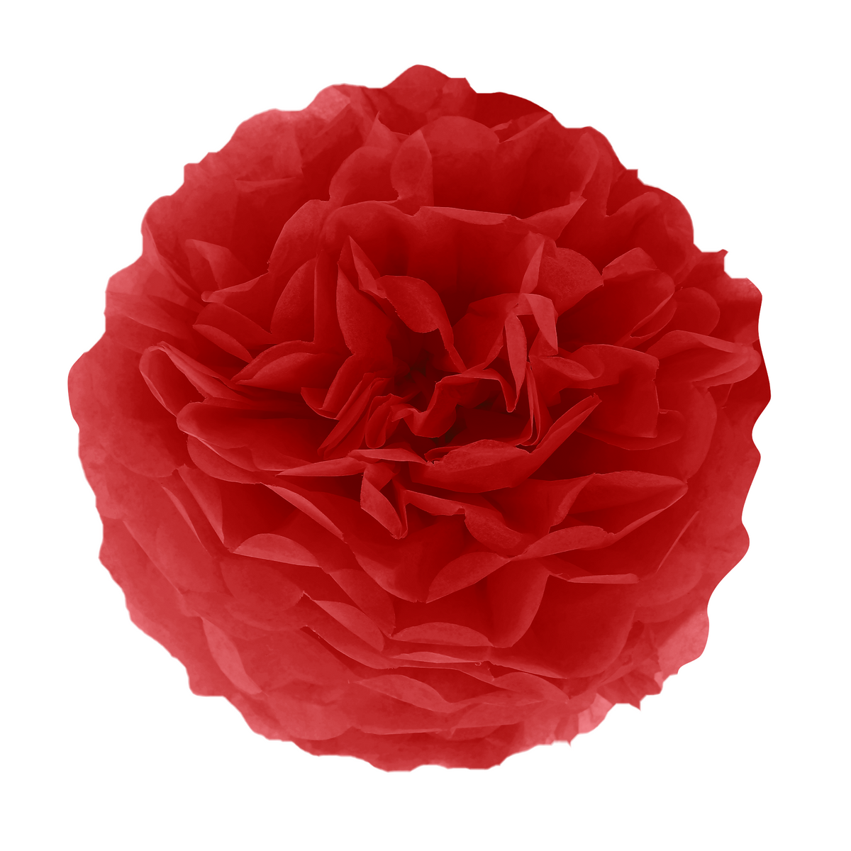Papieren Pompon Rood 25 cm – Tissuepapier Feestdecoratie