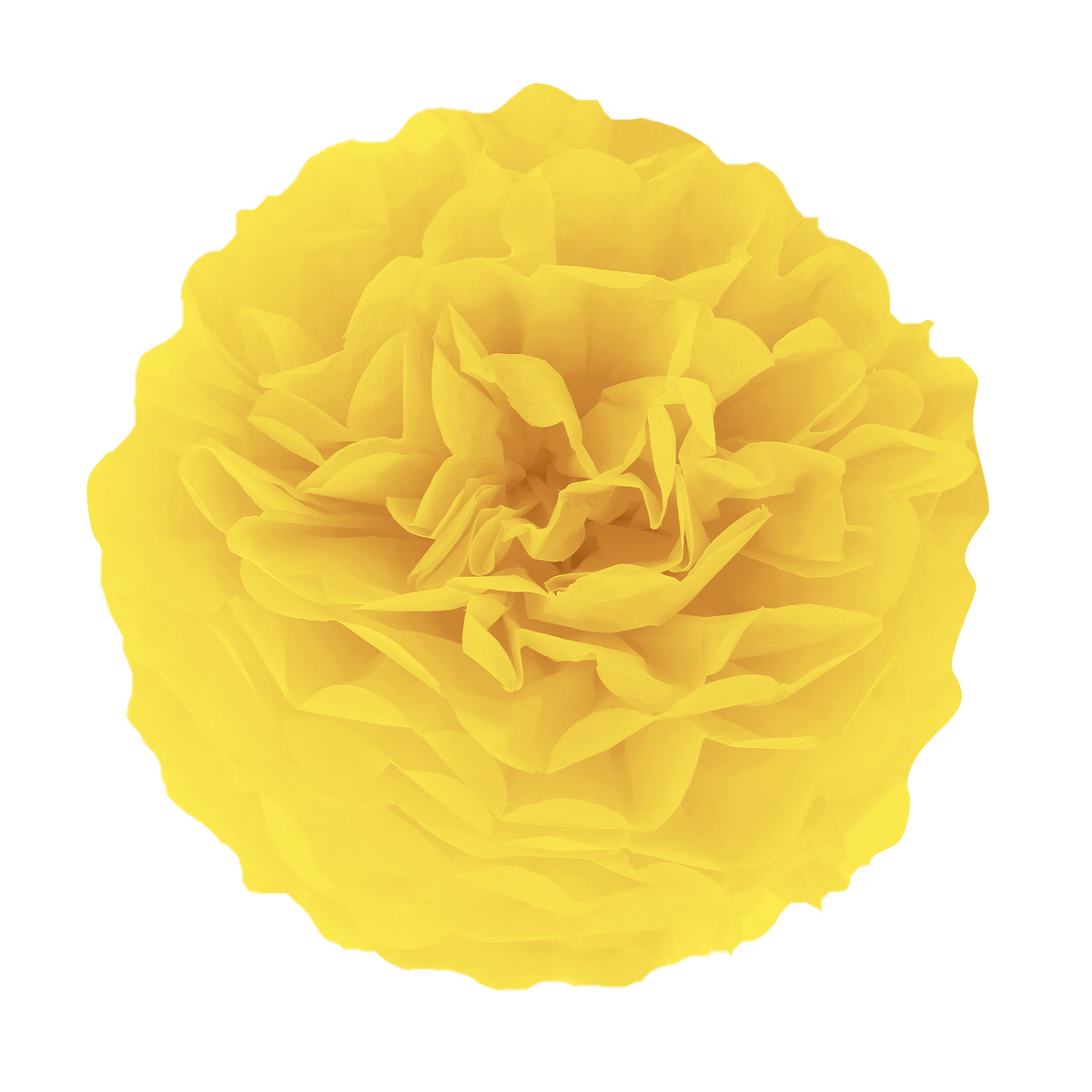 Papieren Pompon Geel 25 cm – Tissuepapier Feestdecoratie