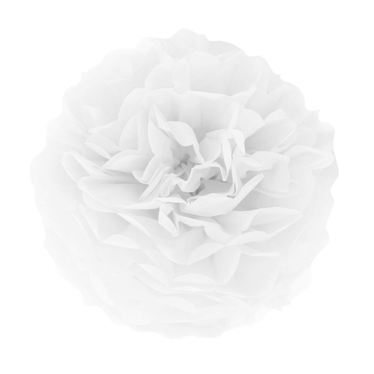 Papieren Pompon Wit 25 cm – Tissuepapier Feestdecoratie