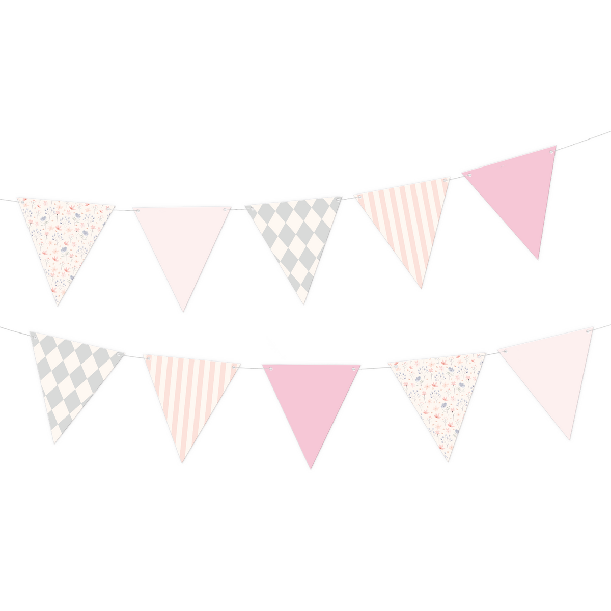 Baby Roze Vlaggenlijn Slinger 1,9m