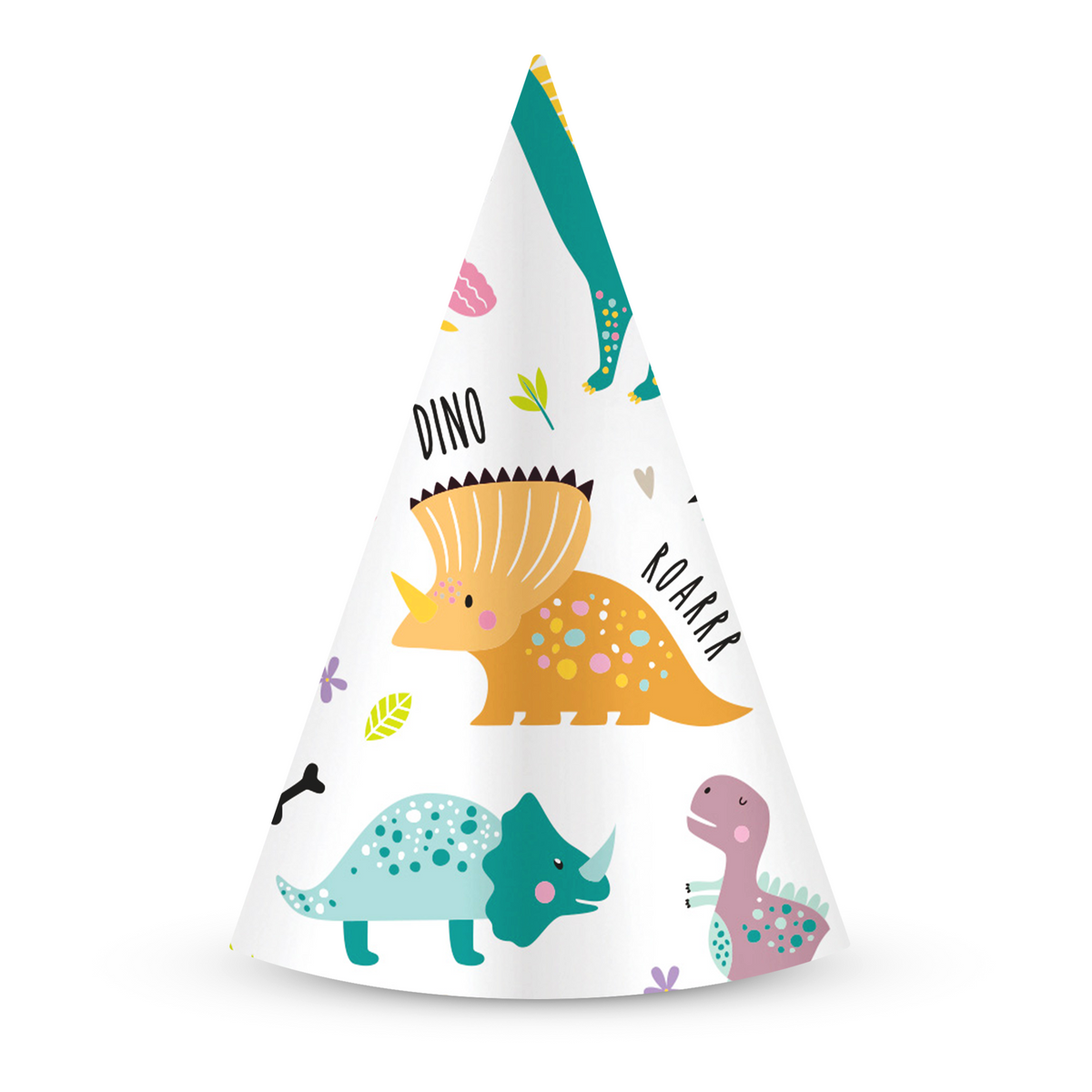 Feesthoedjes Dinosaurus 6st - Ideaal voor kinderfeestjes