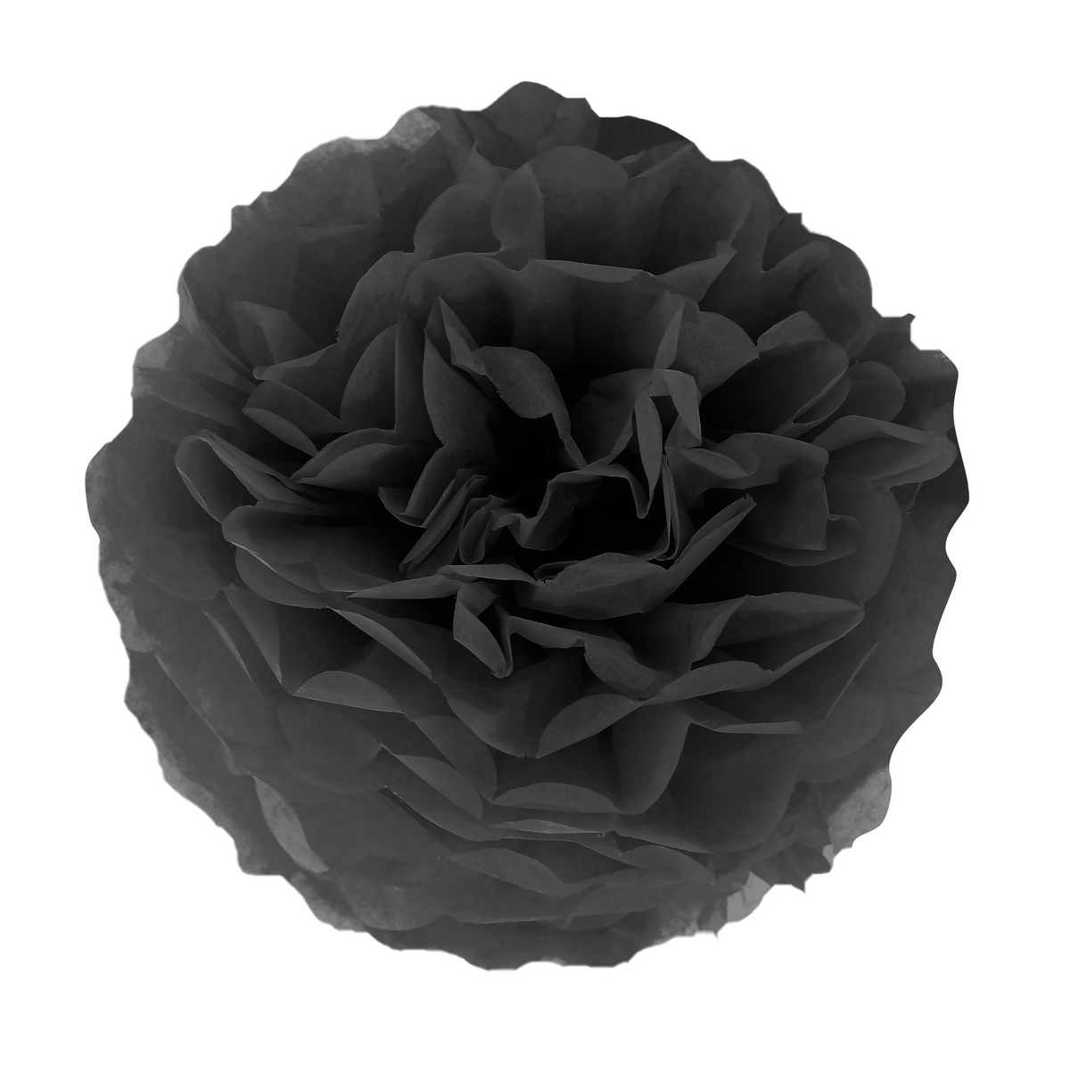 Papieren Pompon Zwart 25 cm – Tissuepapier Feestdecoratie