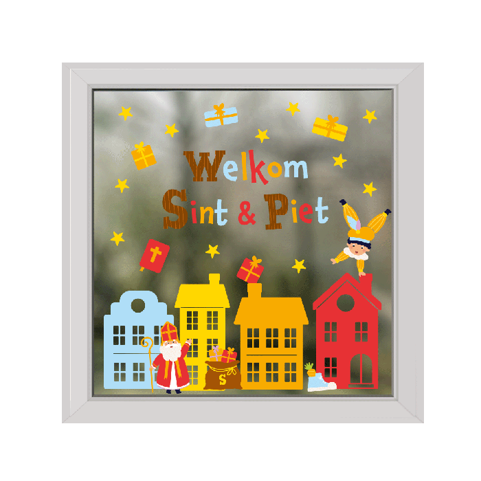 Raamstickers Sinterklaas 34st