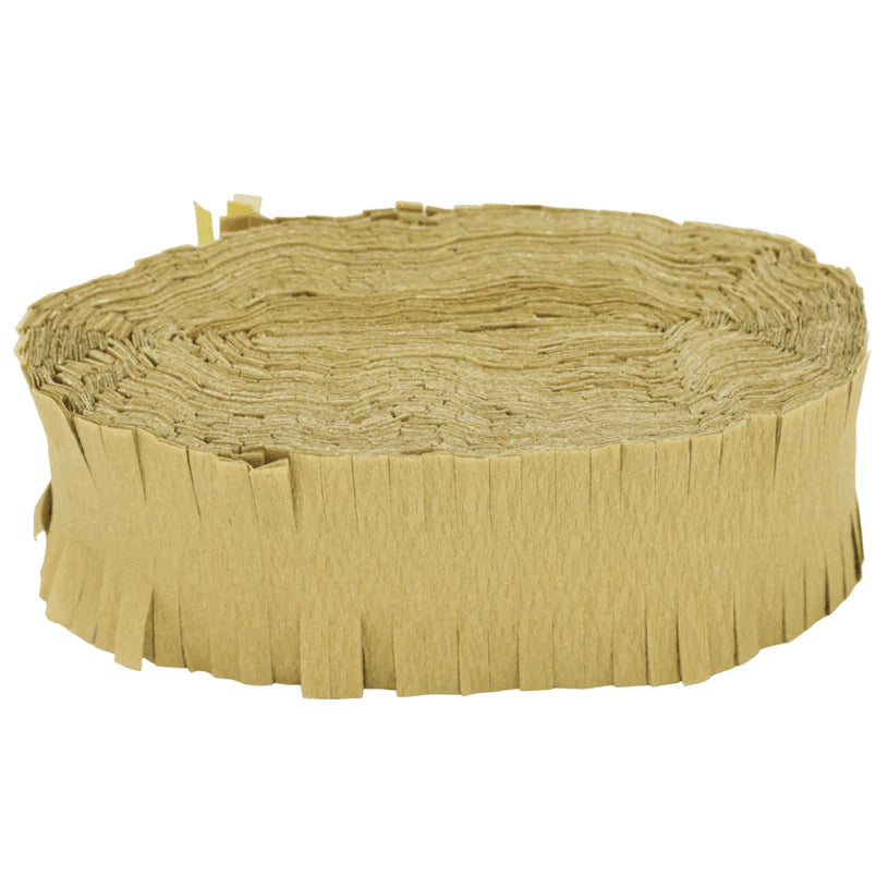 Gouden Crepe Papier Slinger 6m