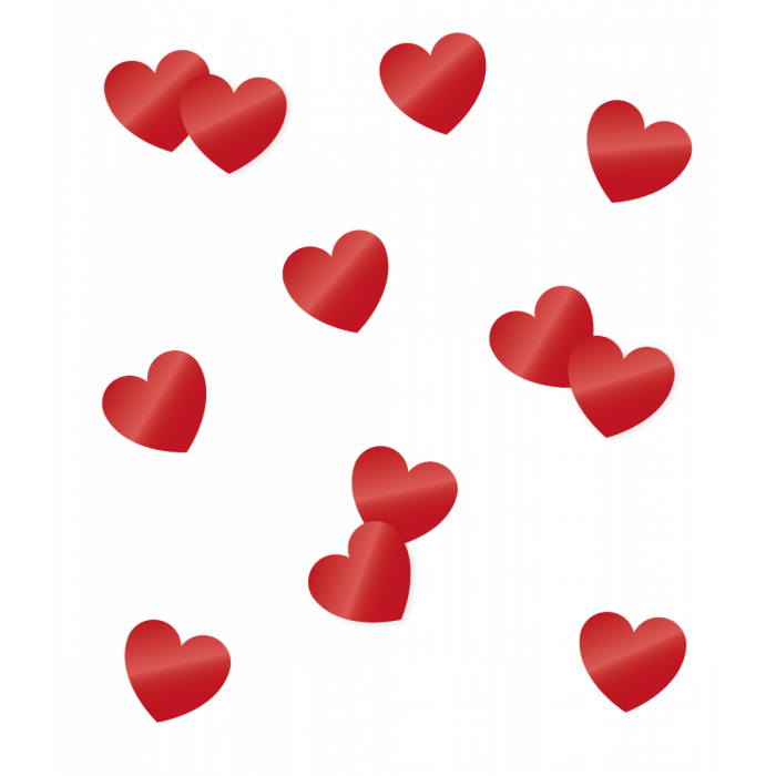 Tafconfetti Rode Hartjes 14gr