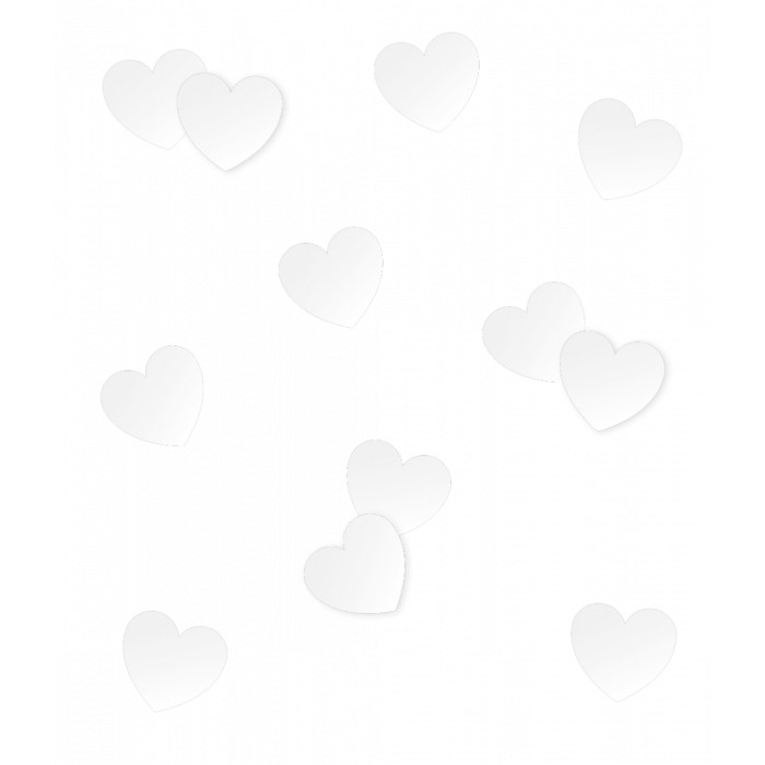 Tafconfetti Witte Hartjes 14gr