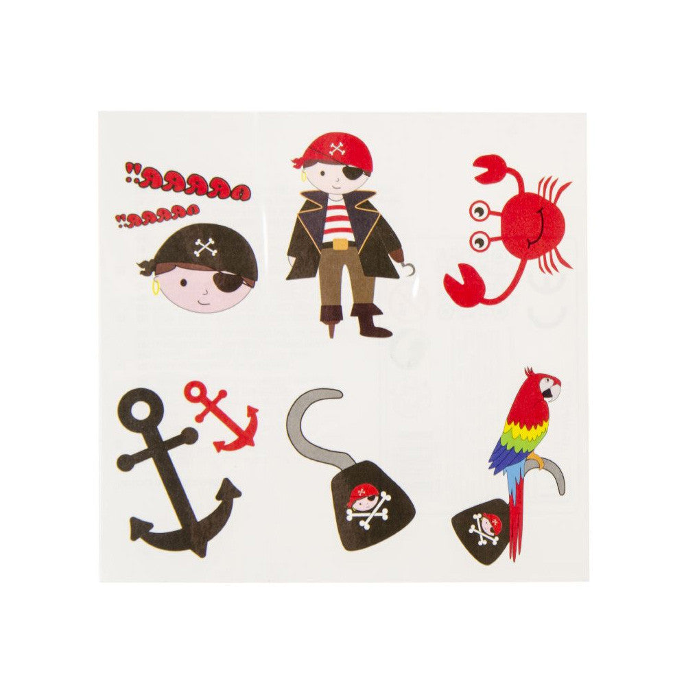 Tattoovel Piraat 12 Stuks
