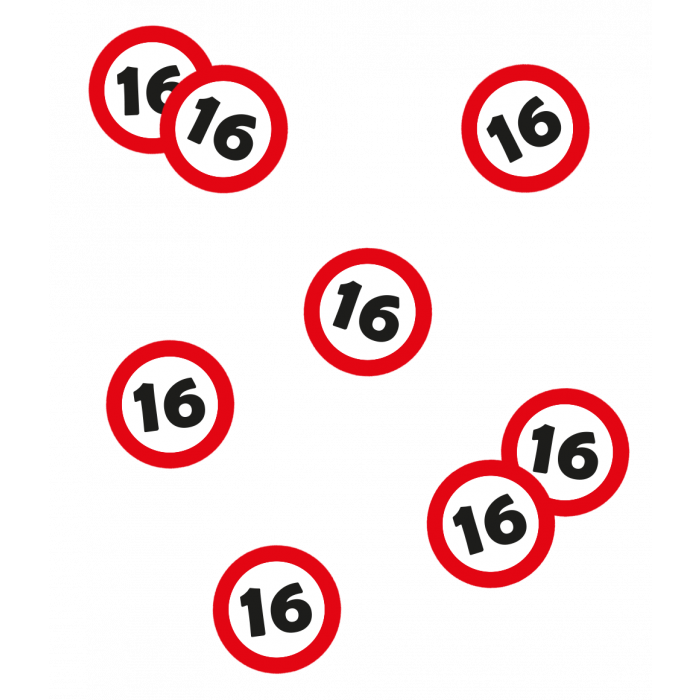 16 Jaar Tafelconfetti 2,5cm