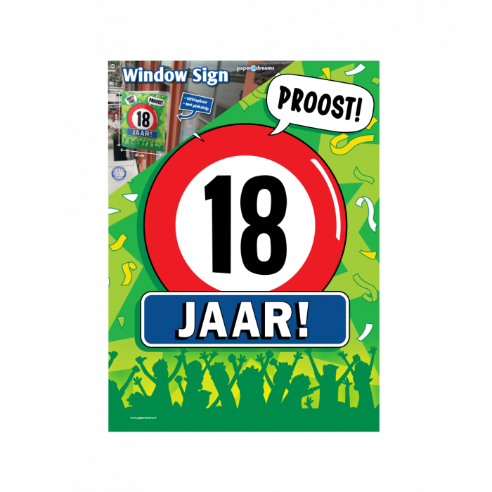 Raambord 18 Jaar 60cm