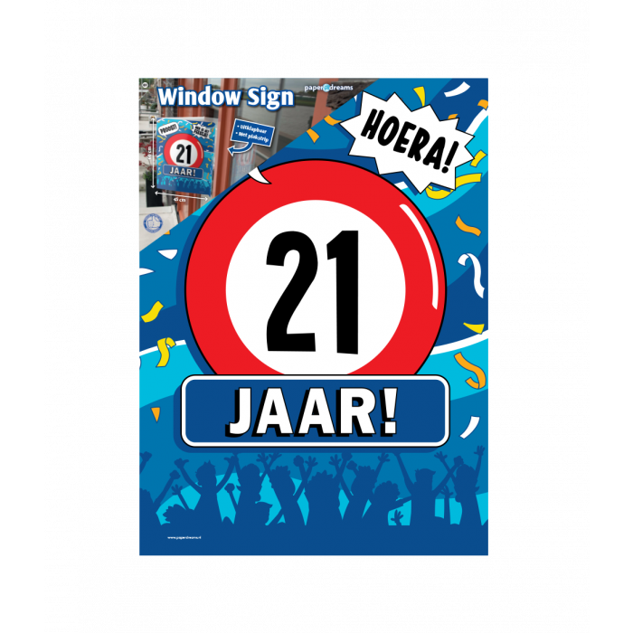 Raambord 21 Jaar 60cm