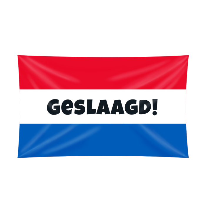 Gevelvlag Geslaagd Rood Wit Blauw 150x90cm