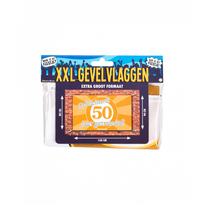 Gevelvlag 50 jaar Getrouwd 150cm