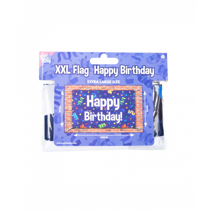 Gevelvlag XL Happy Birthday 150cm