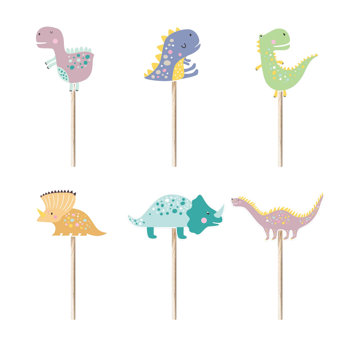 Dinosaurus Taarttoppers 10cm 6st