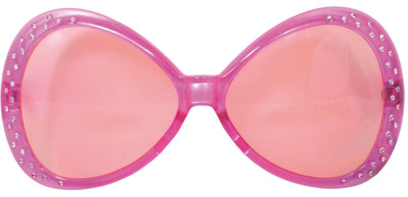 Bril met roze diamantframe afbeelding