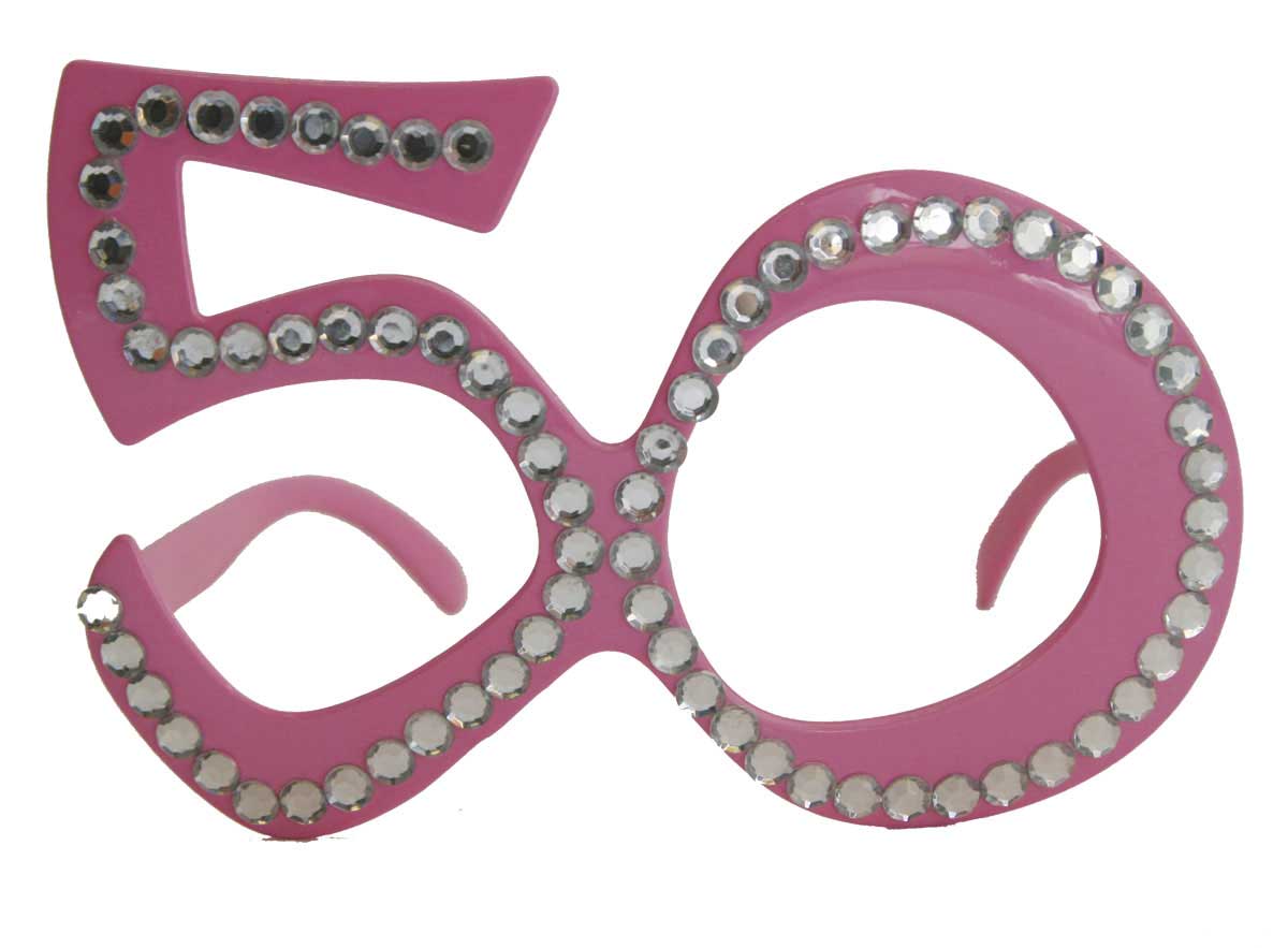 50 Jaar Roze Bril met Diamantframe afbeelding 1