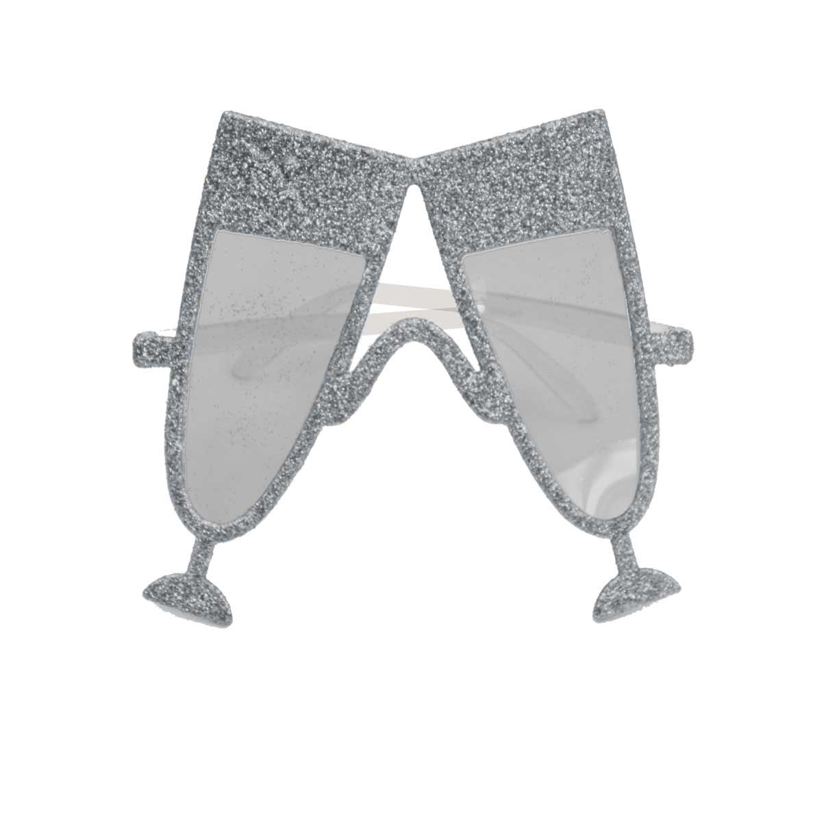 Bril Champagneglas Zilver afbeelding