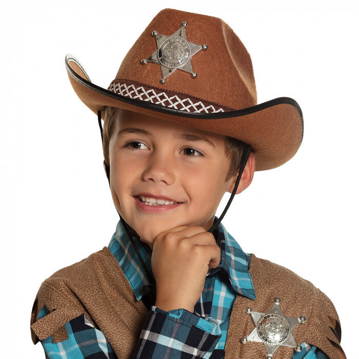 Cognac Cowboyhoed - Kinder afbeelding