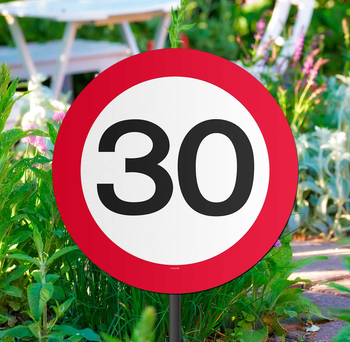 30 Jaar Verkeersbord Tuinbord afbeelding