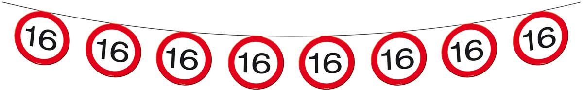 16 jaar Verkeersbord Slinger - 12 meter