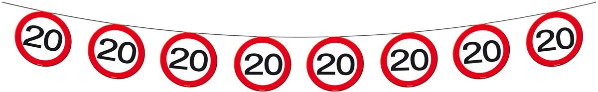 20 Jaar Verkeersbord Slinger - 12 meter afbeelding