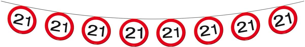 21 Jaar Verkeersbord Slinger - 12 meter