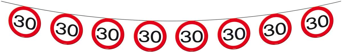 30 Jaar Verkeersbord Slinger - 12 meter