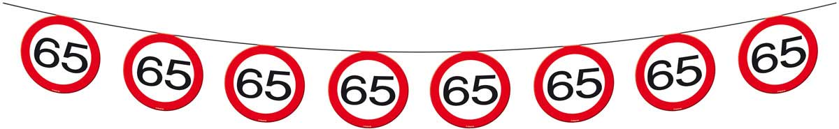 65 jaar Verkeersbord Slinger - 12 meter