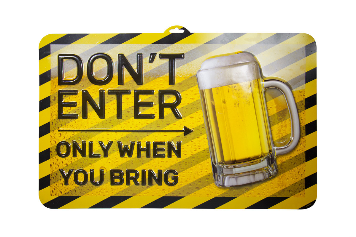 Bierfeest Deurbord Don't Enter - 58x38cm afbeelding