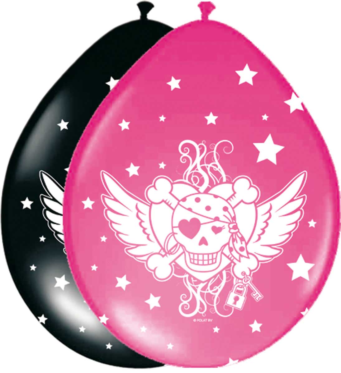 Ballonnen Pink Pirate Girl - 8 stuks afbeelding