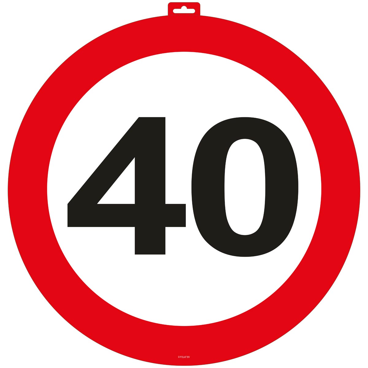 40 Jaar Verkeersbord Deurbord - 47cm