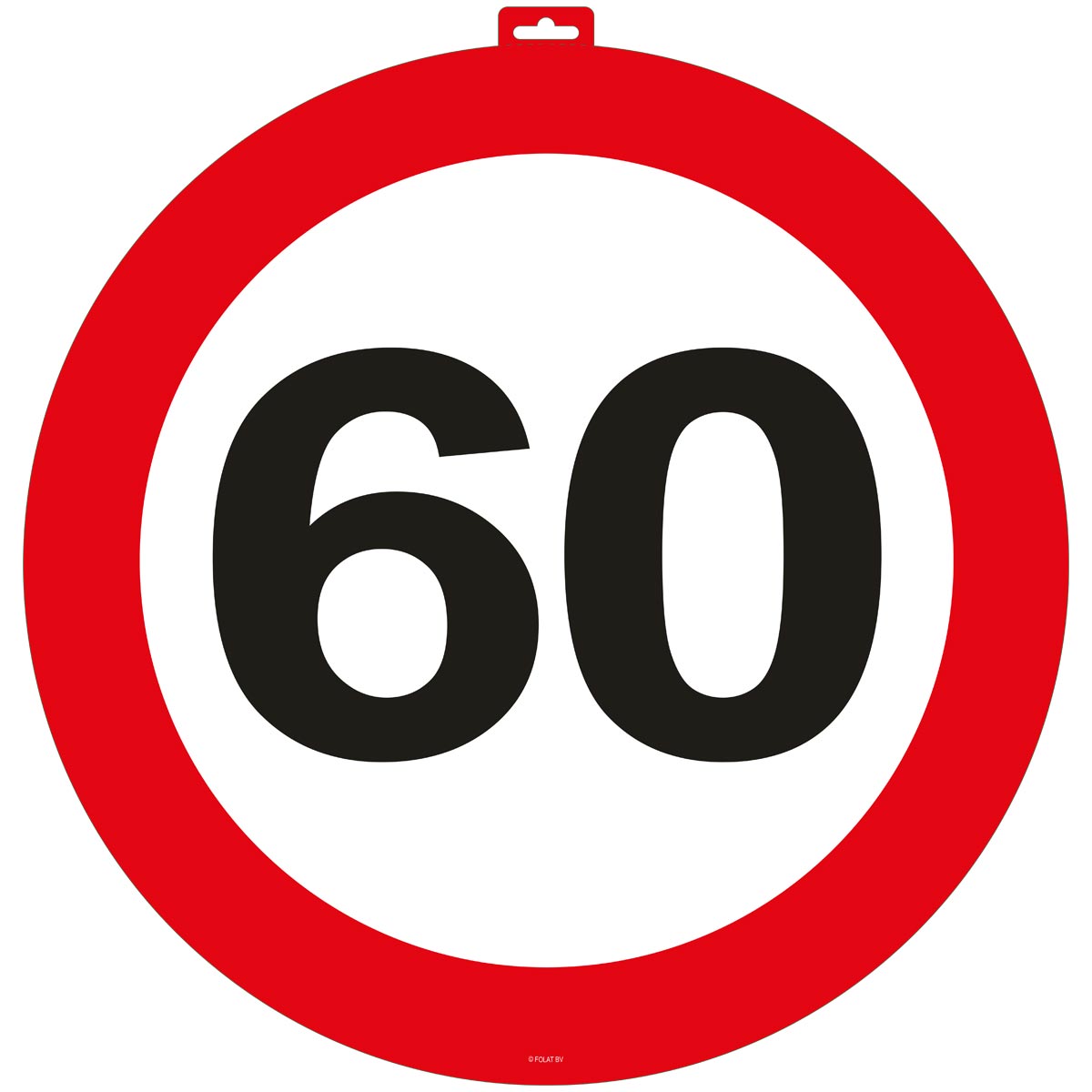 60 Jaar Verkeersbord Deurbord - 47cm afbeelding