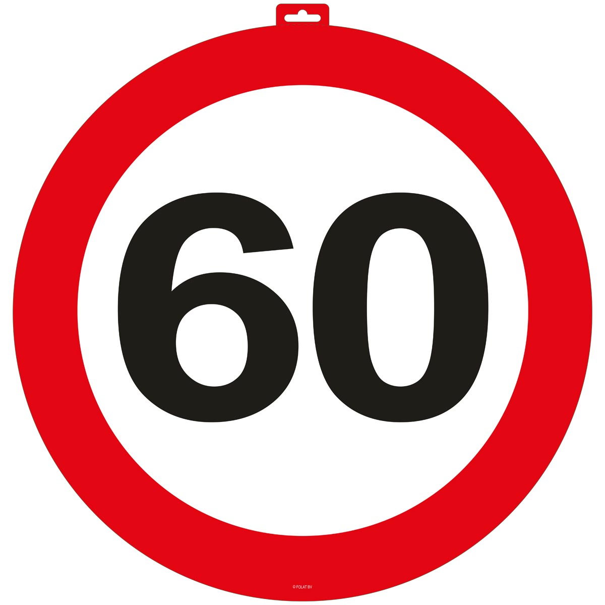 60 Jaar Verkeersbord Deurbord - 47cm