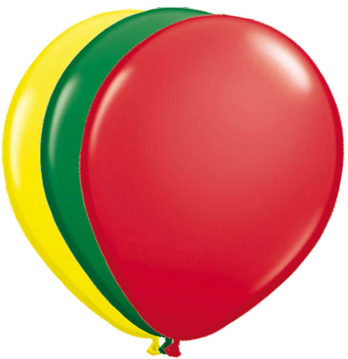 Ballonnen rood-groen-geel - 25 stuks afbeelding