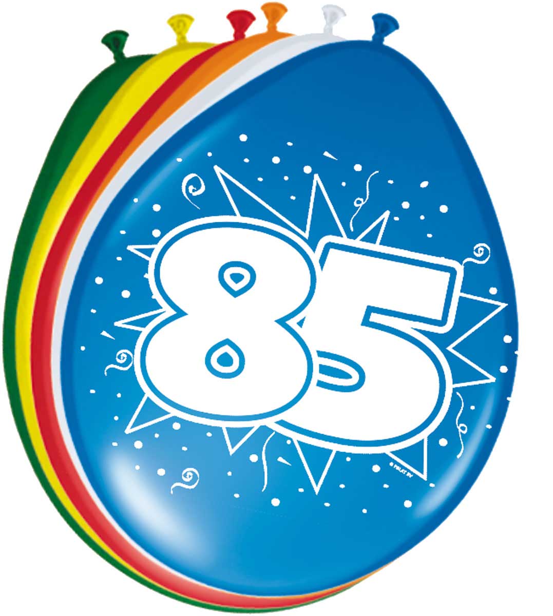 85 Jaar Ballonnen 30cm 8 stuks afbeelding