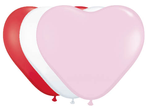 Hartvormige Ballonnen Gemengde Kleuren - 8 stuks afbeelding