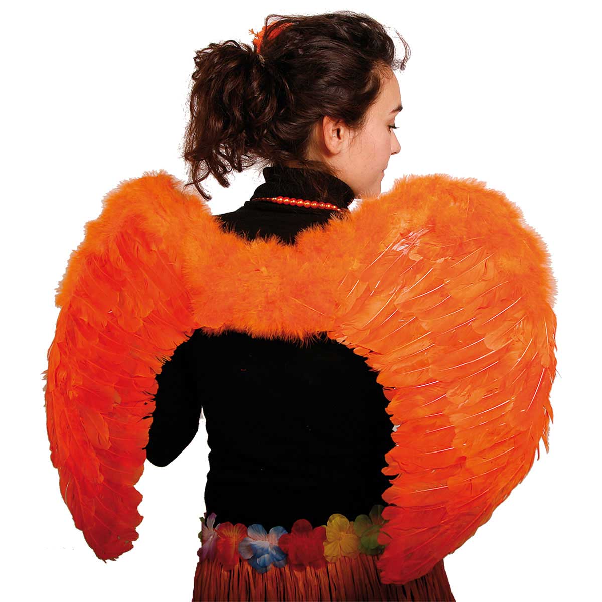 Oranje Vleugels met Veren 80x56 cm afbeelding