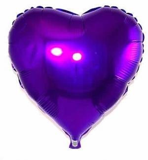 Folieballon Hart Paars - 1,10,50stk afbeelding