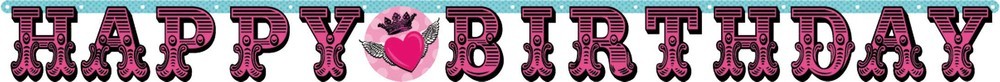 Letterslinger Rocker Girl Happy Birthday - 2,25 meter