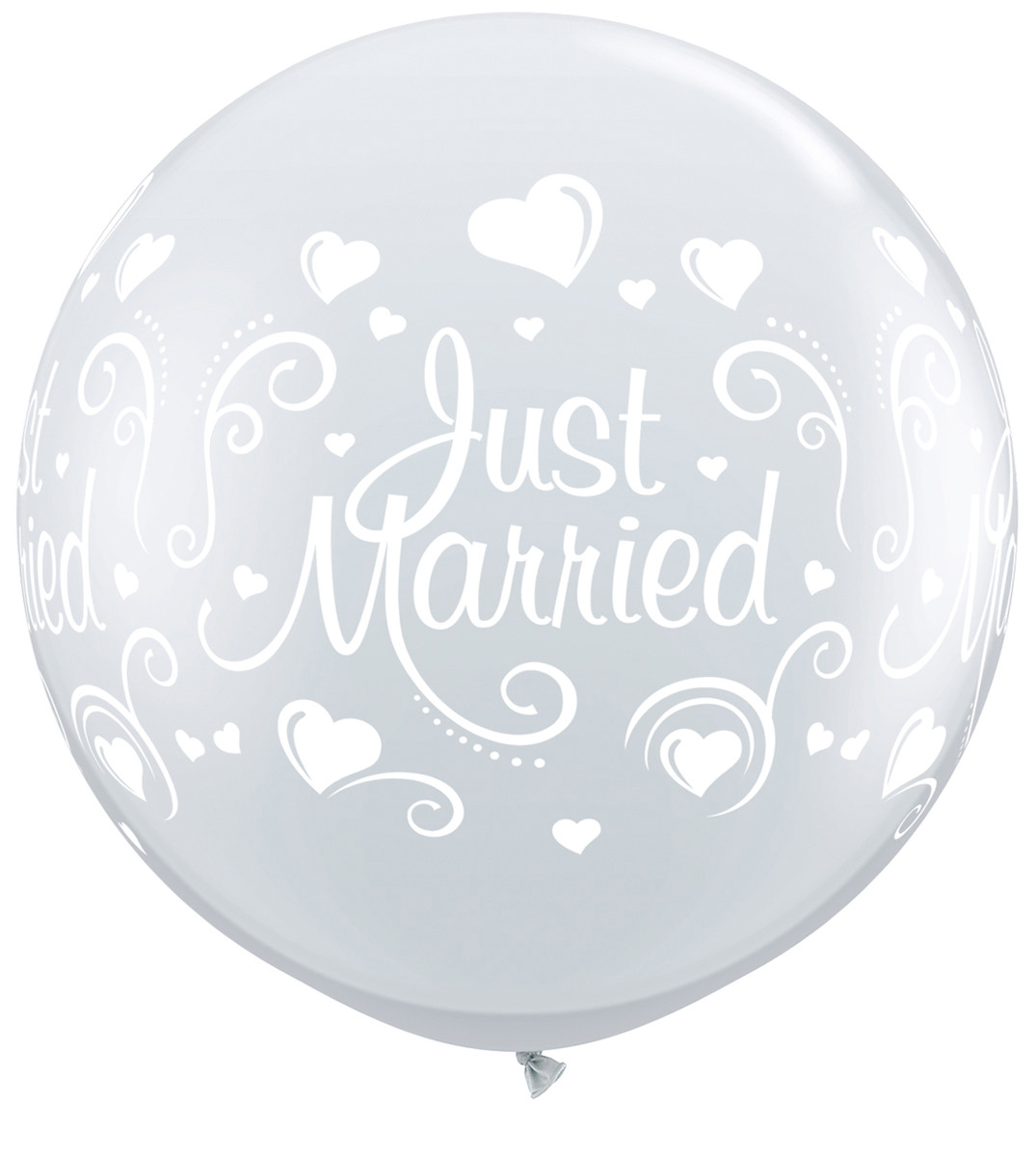 Just Married Ballon Diamond 90cm - per stuk afbeelding