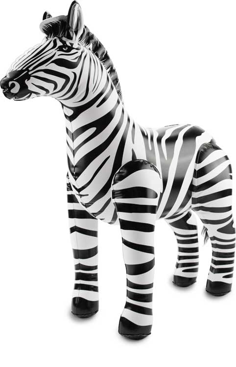 Opblaas Zebra - 60 cm afbeelding