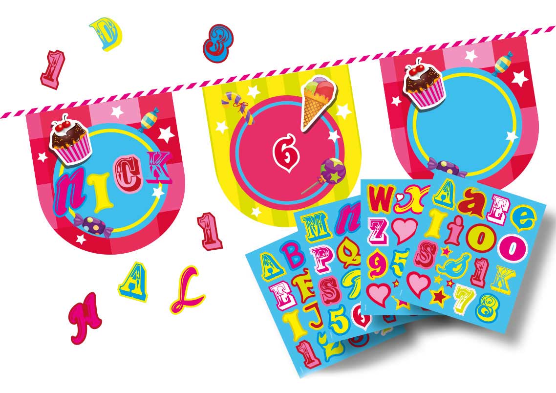 Cake&Candy Letterslinger Stickers- 4mtr