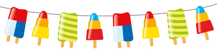 Slinger met Zomerse IJsjes - 10 meter afbeelding
