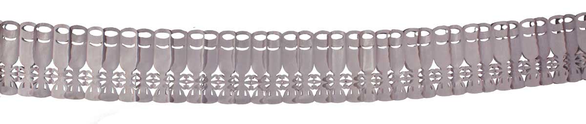 Papieren slinger champagne zilver 3m afbeelding