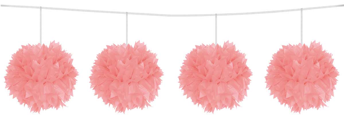Roze Pompom Slinger 3 meter 
