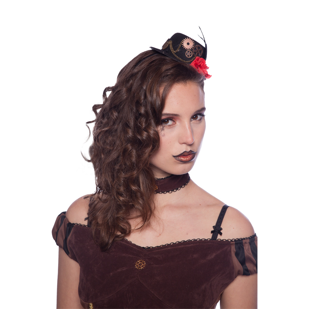 Steampunk Tiara met Hoedje afbeelding