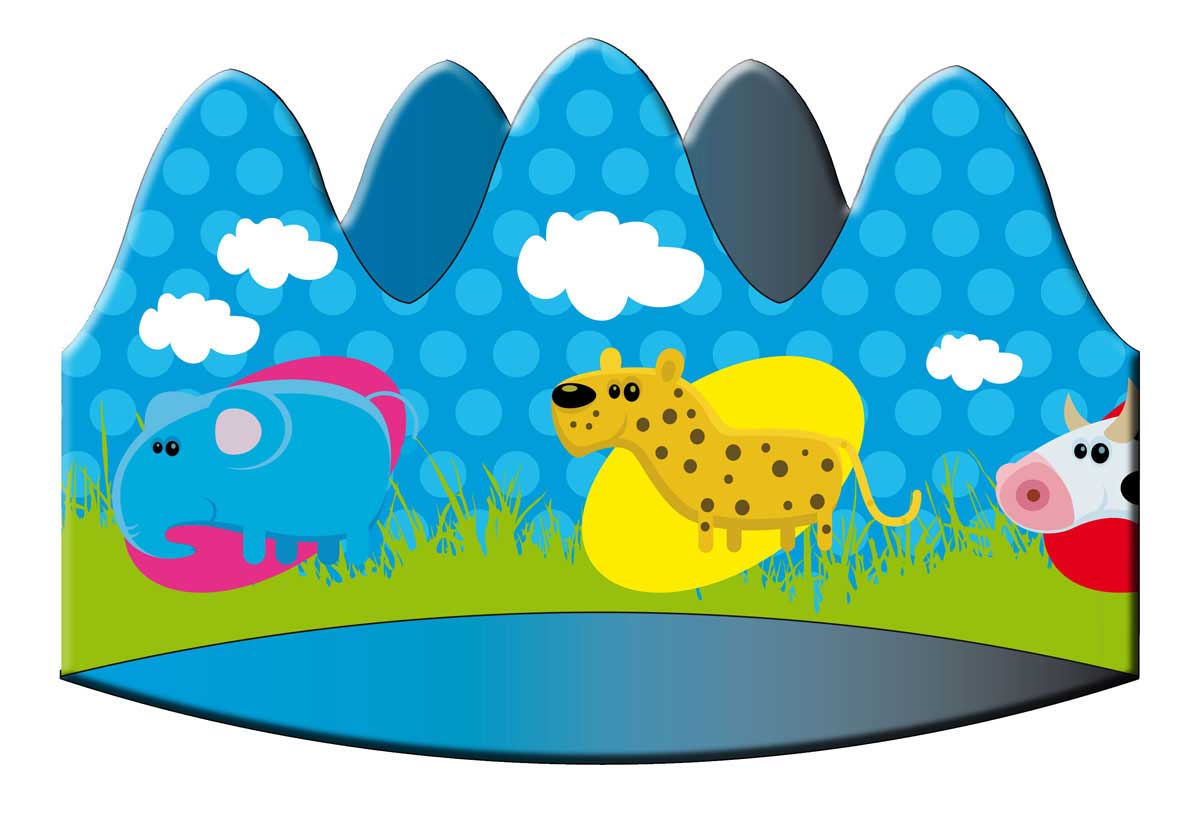 Animal Party Dieren Kroontjes - 8 stuks afbeelding
