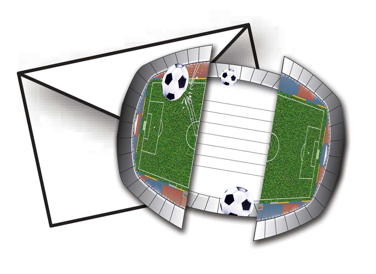 Voetbal Uitnodigingen - 8 stuks