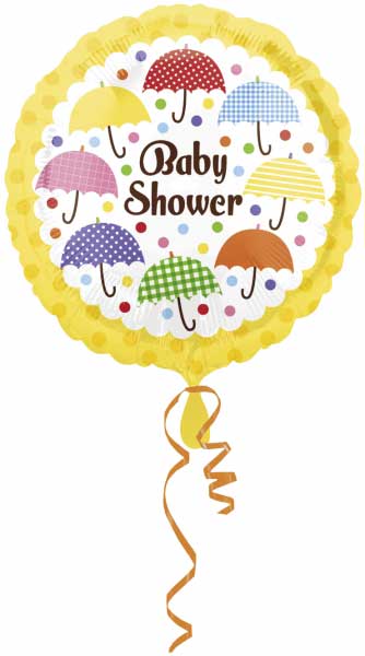 Folie/Helium Ballon Baby Shower Paraplu's - 46cm afbeelding